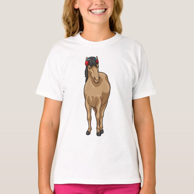 Horse Music Headphone T-Shirt (Front)