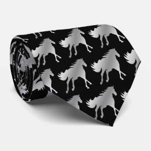 Horse Mustang Team Mascot  Football Necktie