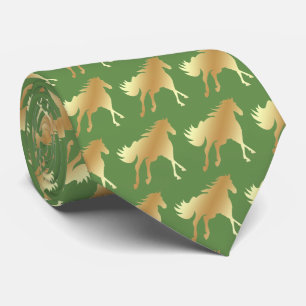 Horse Mustang Team Mascot Football Necktie