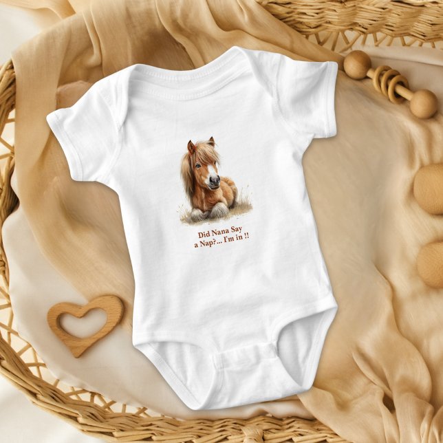 Horse Nap Personalised Baby Bodysuit (Creator Uploaded)