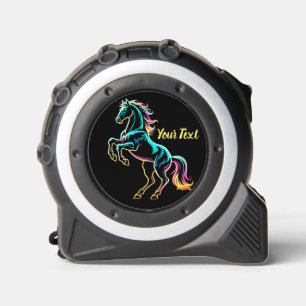 Horse Neon Light Glitch Retro Style 1