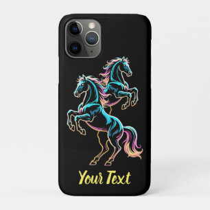 Horse Neon Light Glitch Retro Style Case-Mate iPhone Case