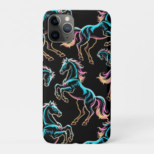 Horse Neon Light Glitch Retro Style Case-Mate iPhone Case
