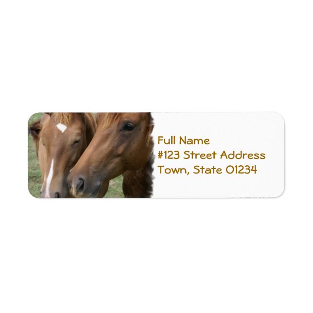 Horse Nuzzle Mailing Label (Front)