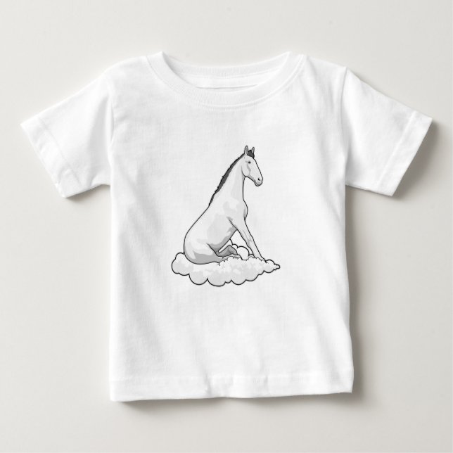 Horse on Cloud Baby T-Shirt (Front)