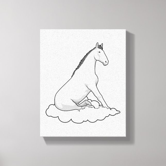 Horse on Cloud Canvas Print (Front)