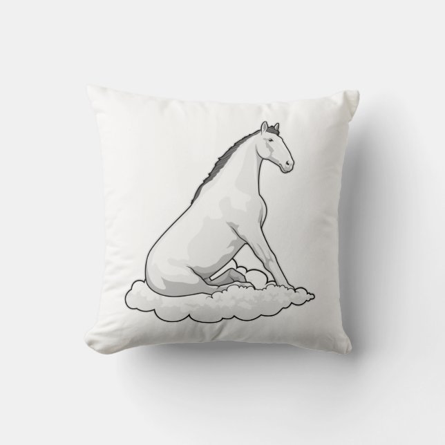 Horse on Cloud Cushion (Front)