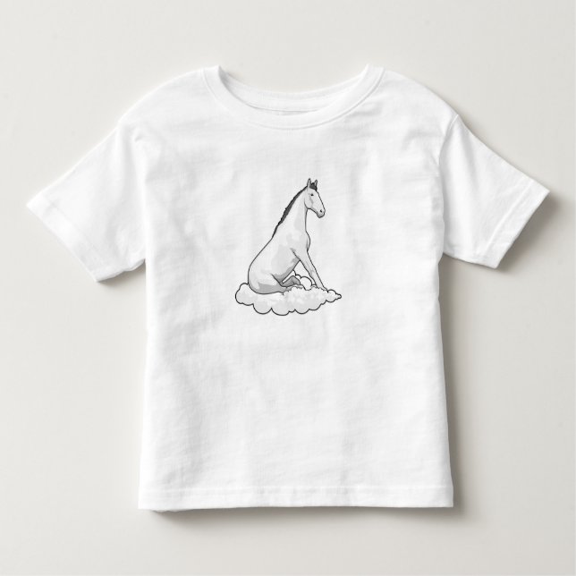 Horse on Cloud Toddler T-Shirt (Front)