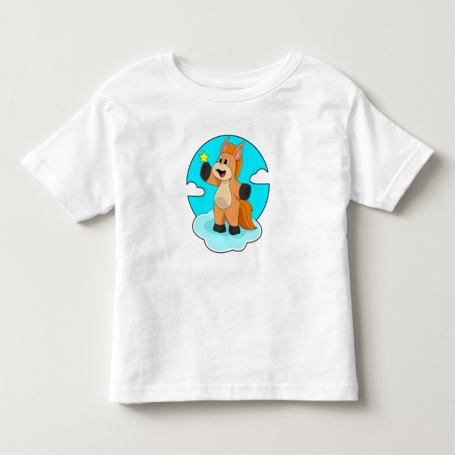 Horse on Clouds Toddler T-Shirt (Front)