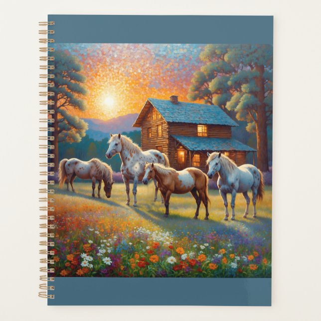 Horse on Farm Wildflower Meadow Planner (Front)