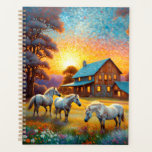 Horse on Farm Wildflower Meadow Planner<br><div class="desc">Horses on Farm Wildflower Meadow. Beautiful Puzzles,  planners,  notebooks with this design in my stores..  Lots of art in my stores.  Add this art to other products,  add text.</div>