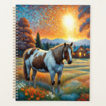 Horse on Farm Wildflower Meadow Planner<br><div class="desc">Horses on Farm Wildflower Meadow. Beautiful Puzzles,  planners,  notebooks with this design in my stores..  Lots of art in my stores.  Add this art to other products,  add text.</div>