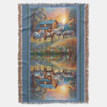 Horse on Farm Wildflower Meadow