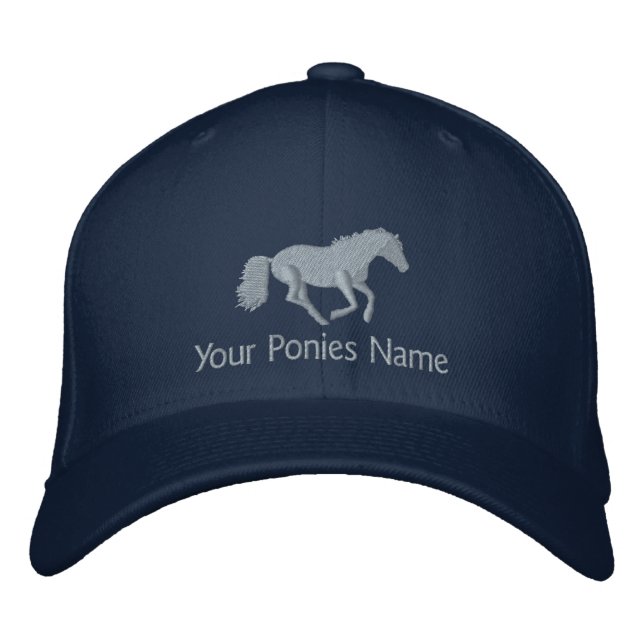 Horse or pony riders embroidered hat (Front)