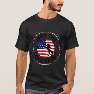 Horse Owner Lover Jockey Quote I Proud Usa Flag Ho T-Shirt