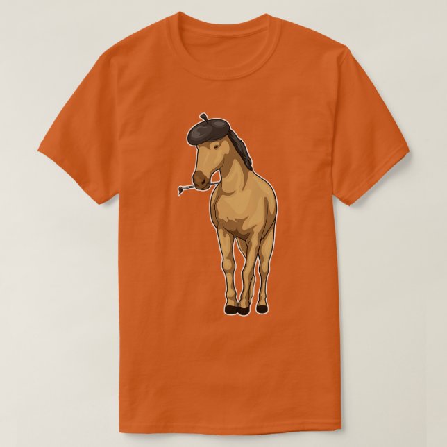 Horse Painter Paint brush T-Shirt (Design Front)