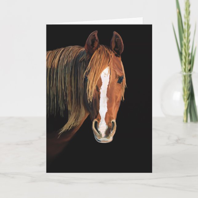 Horse painting card (Front)