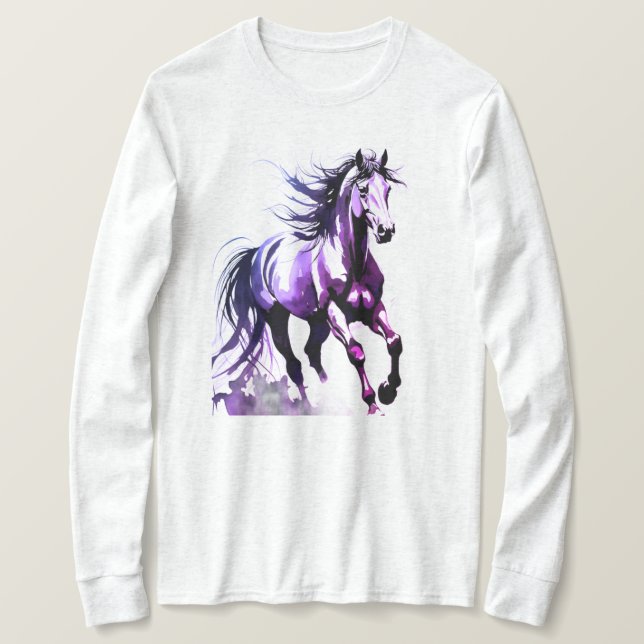 Horse Painting Long Sleeves Top (Design Front)