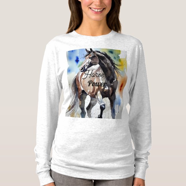 Horse Painting Long Sleeves Top (Front)