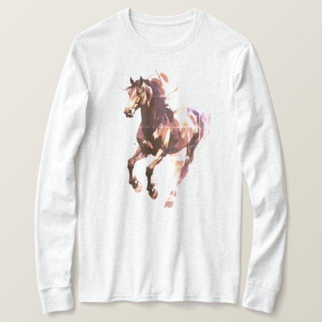 Horse Painting Long Sleeves Top (Design Front)