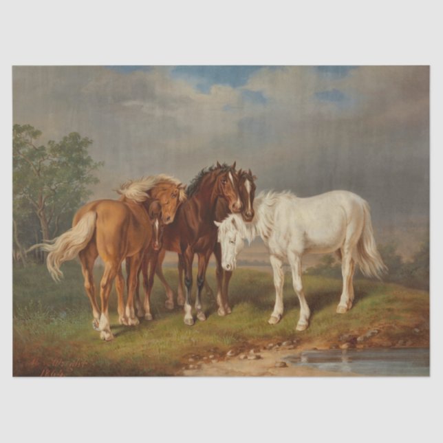 Horse Painting Tissue Paper (Front)