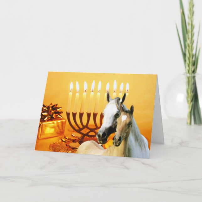Horse Pals Chanukah Card (Front)