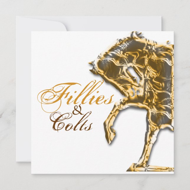 Horse party show event racing invitation (Front)