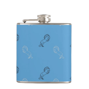horse pattern hip flask