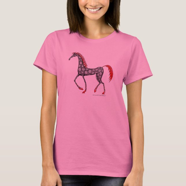 Horse pen ink drawing shirt design (Front)