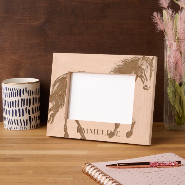Horse Personalised Etched Frames (Left)