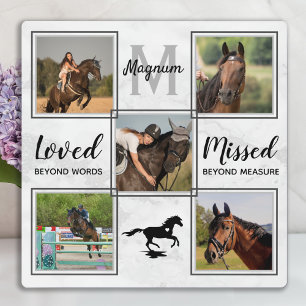 Horse Pet Memorial Photo Collage In Loving Memory Plaque