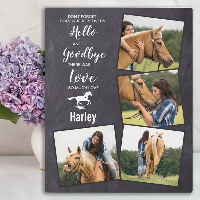 Horse Pet Memorial Sympathy Quote Keepsake Plaque (Creator Uploaded)
