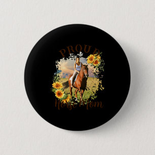 Horse Pet Photo Text Sunflower Accent T Shirt 6 Cm Round Badge