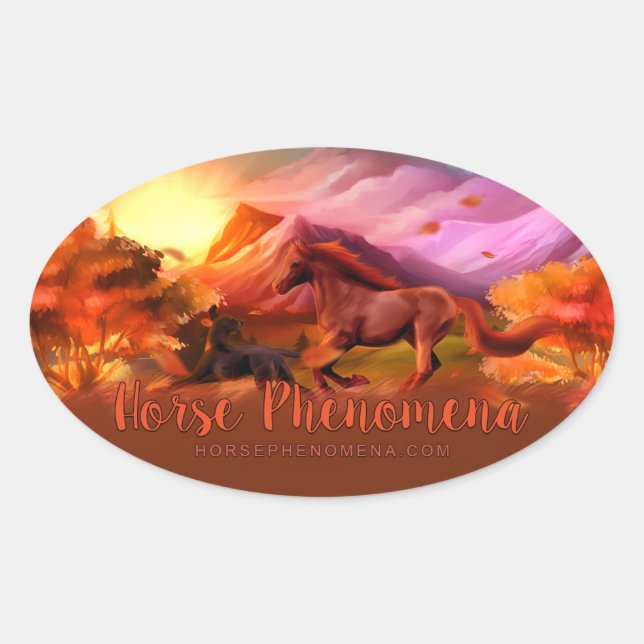 Horse Phenomena Fall Sticker (Front)
