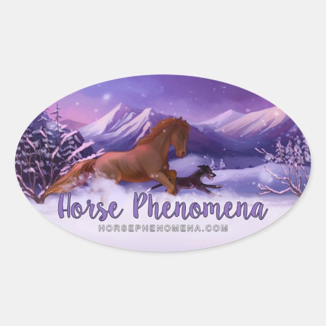 Horse Phenomena Winter Sticker (Front)
