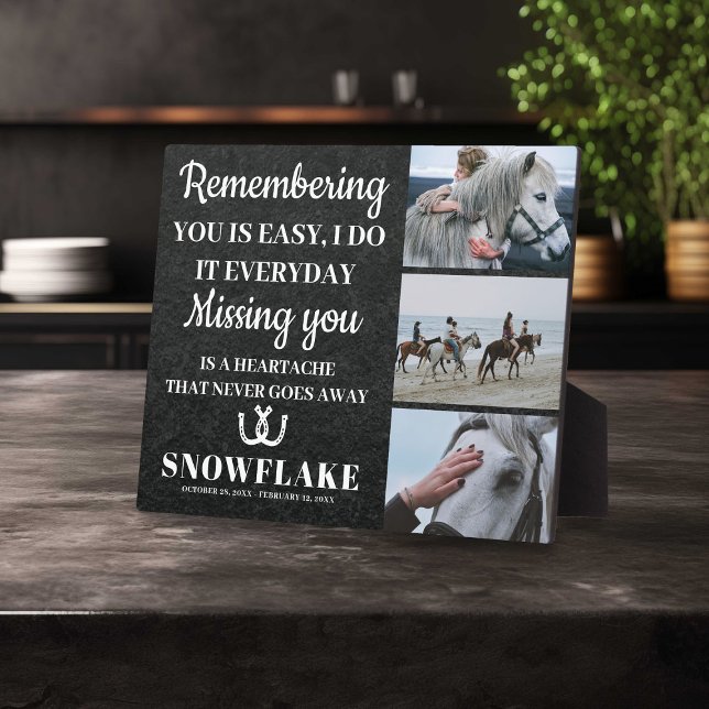 Horse Photo & Sympathy Quote Horse Memorial Plaque (Creator Uploaded)