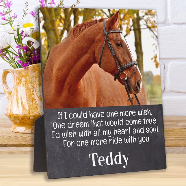 Horse Photo Sympathy Remembrance Horse Memorial Plaque (Creator Uploaded)
