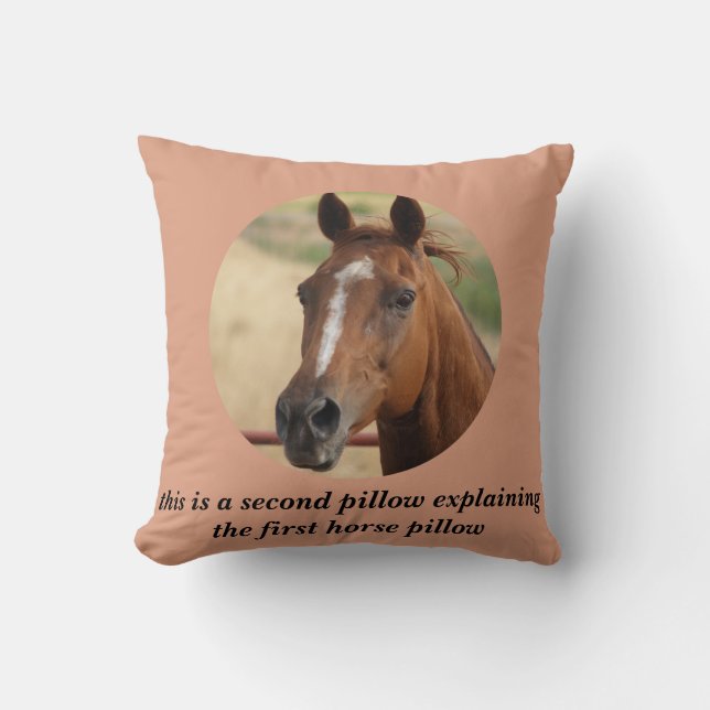 Horse Pillow 2: FYI The Horse is Perfectly Fine (Front)