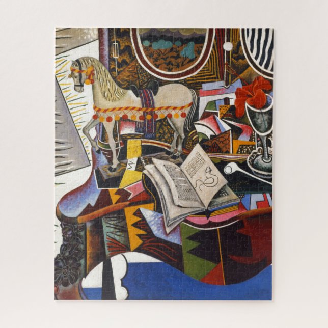 Horse Pipe Red Flower by Joan Miro Jigsaw Puzzle (Vertical)