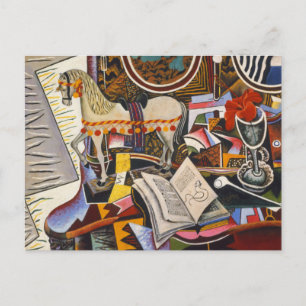 Horse Pipe Red Flower by Joan Miro Postcard