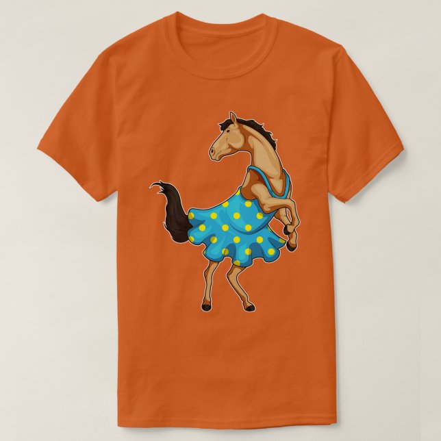 Horse Polka Dots Dress T-Shirt (Design Front)