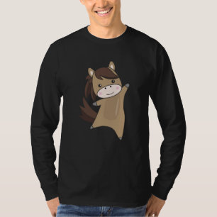 Horse Ponny Rider Cute Animals Brown T-Shirt