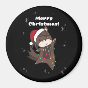 Horse Pony Christmas Snow Winter Animals Horses Magnet