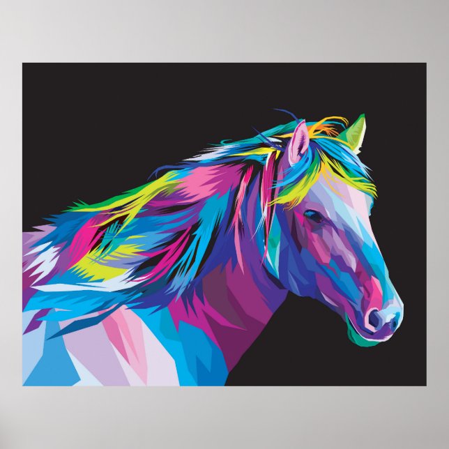 Horse pop art  poster (Front)