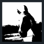 Horse Pop Art Poster<br><div class="desc">Black & White Horse Portrait Posters Prints - Horse Head / Face - Horse Portrait Digital Pop Art Style Artwork - Freedom Spirit of Horse & Nature - Digital Horses Artworks</div>