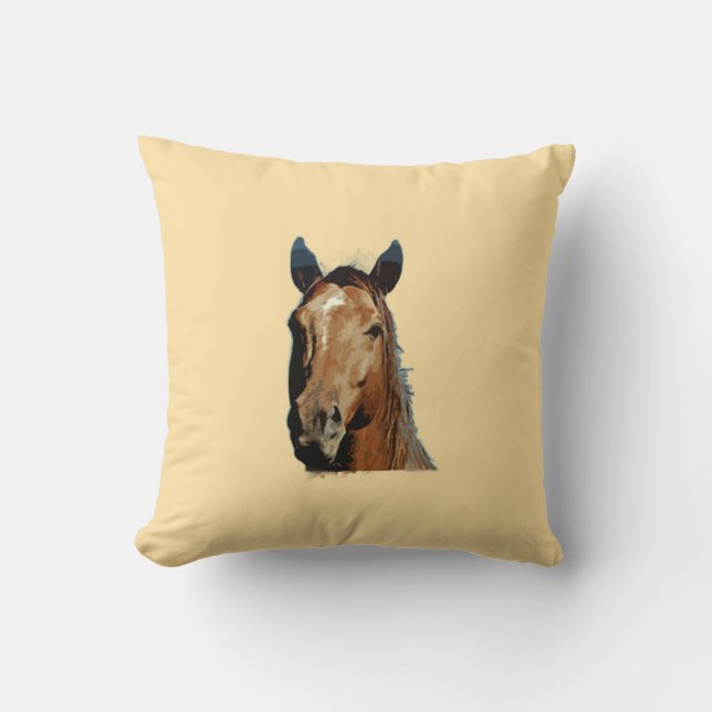 Horse Portrait Cushion (Front)