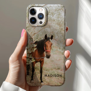 Horse Portrait Custom Equine Animal Personalised iPhone 12 Case