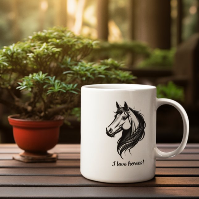 Horse portrait flash style mug (Creator Uploaded)