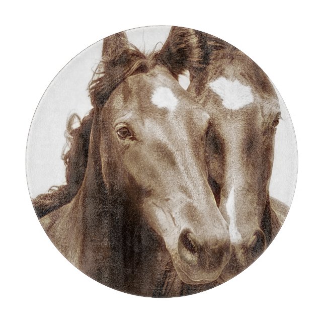 Horse Portrait III Cutting Board (Front)