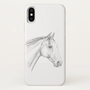 Horse Portrait in Pencil Case-Mate iPhone Case